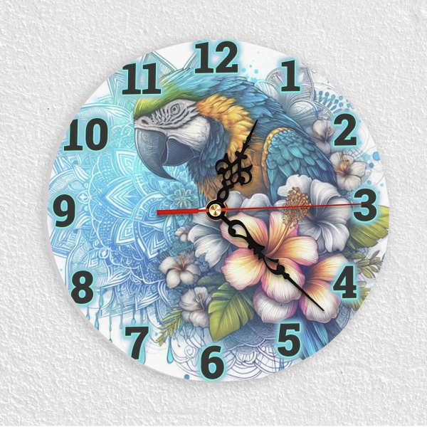 Wall clock with motif